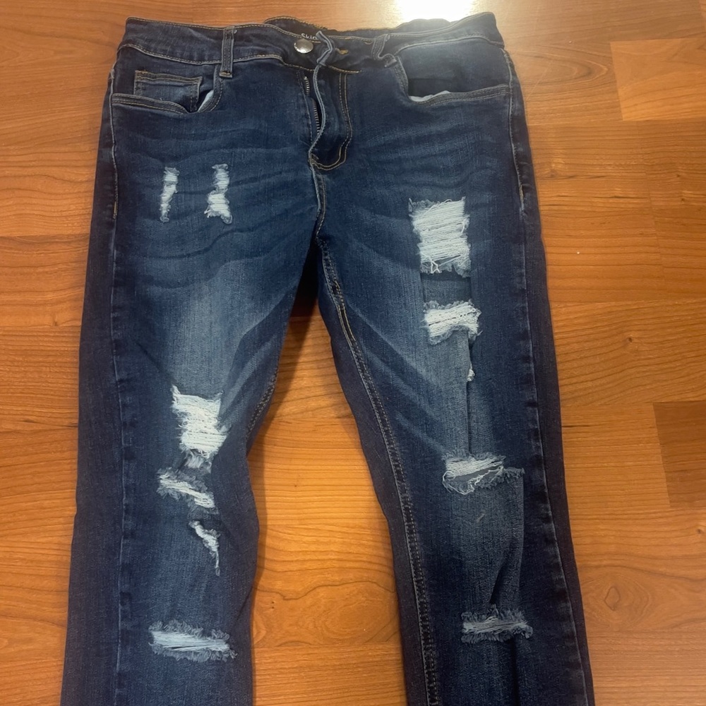 Men’s Skinny Jeans Dark Blue Size 30
